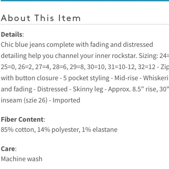 Rock Revival NWT Designer Mid Rise Distressed Jean - Picture 16 of 16